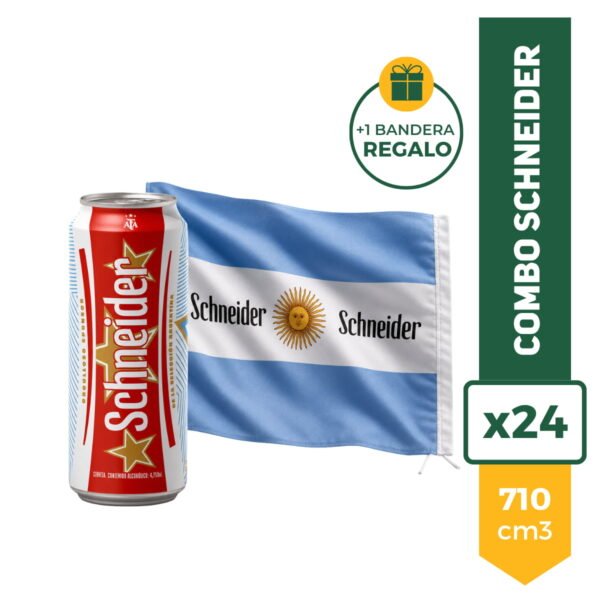 Combo Schneider2 710ml x24 + Bandera