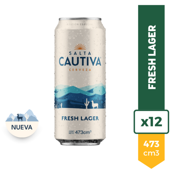 Cerveza Salta Cautiva Fresh Lager 473ml x24