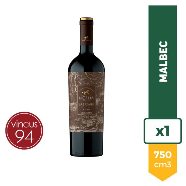 Vino La Celia Heritage Malbec 750ml x3