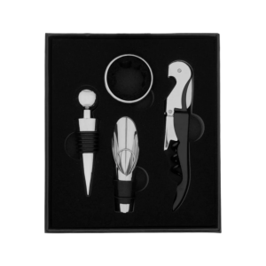Set De Accesorios Para Vinos Kit 4 Piezas Estuche