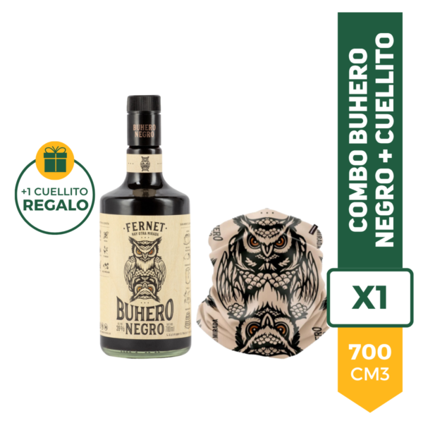 Combo Buhero Negro 700ml + Vaso Ferchetto
